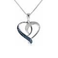 Forme du coeur 925 Pendentifs en argent Ensemble de bijoux